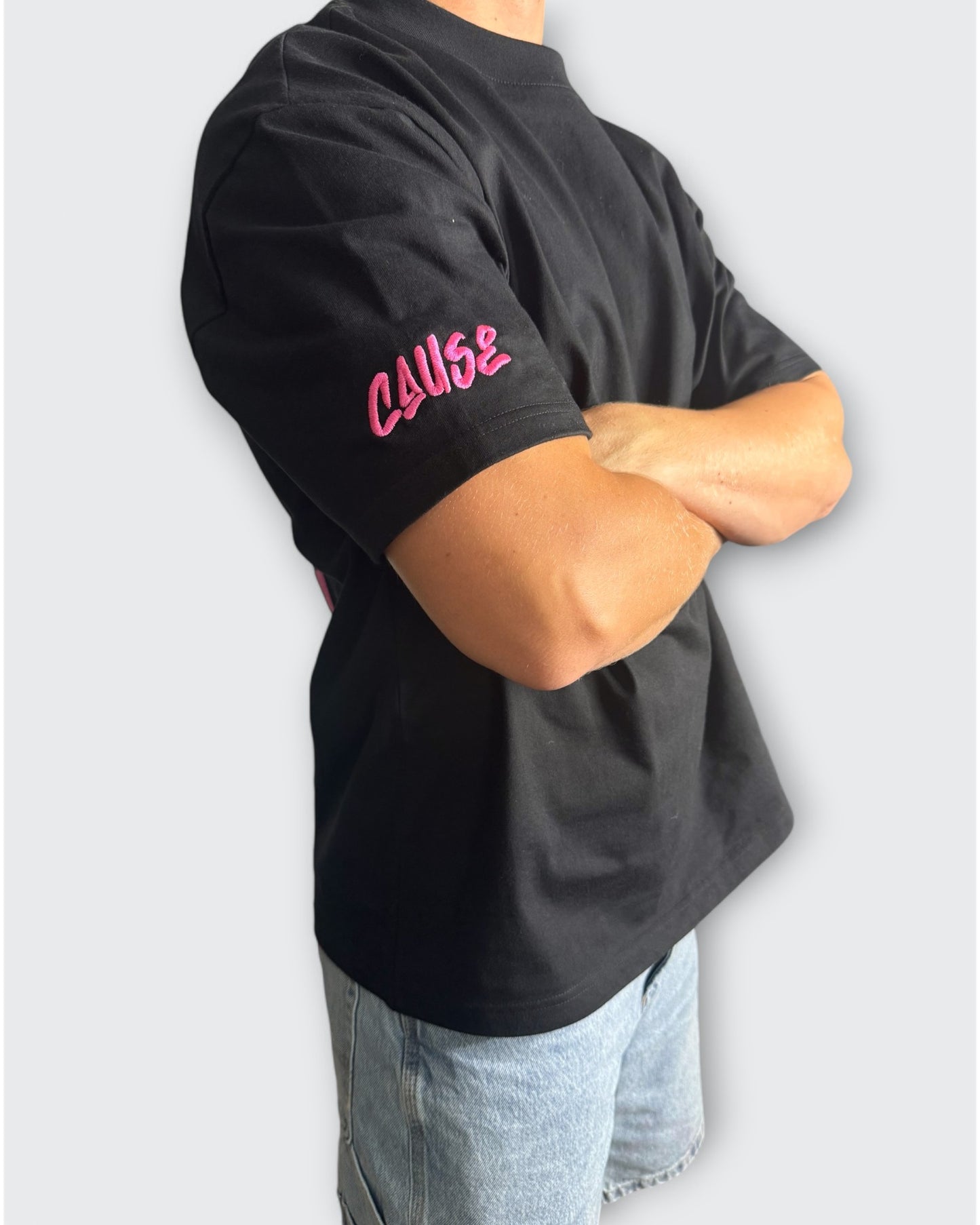 IT’S WHAT WE DO! BLACK/PINK PUFF TEE