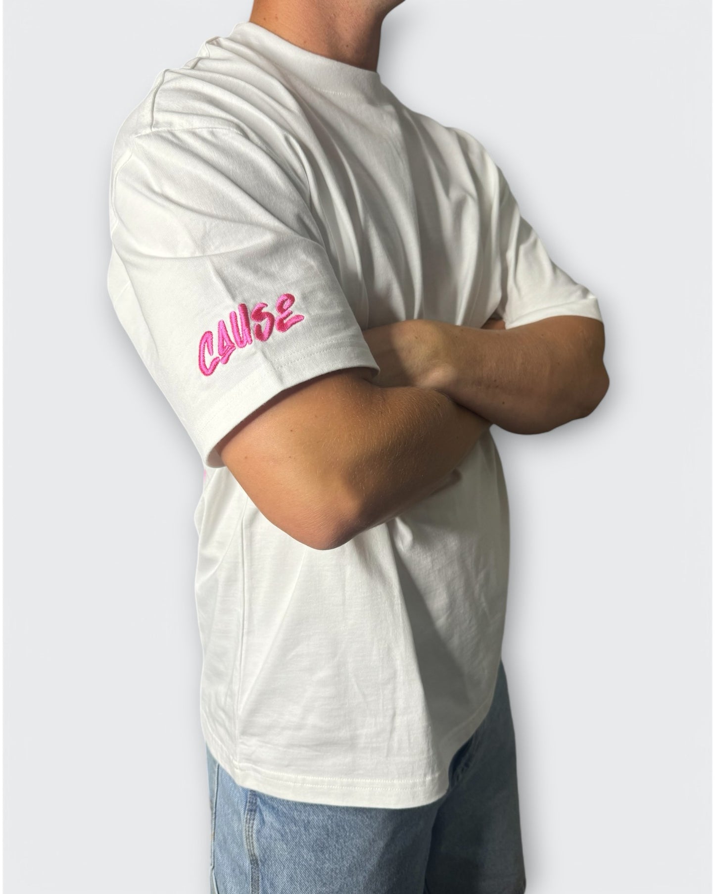 IT’S WHAT WE DO! WHITE/PINK PUFF TEE