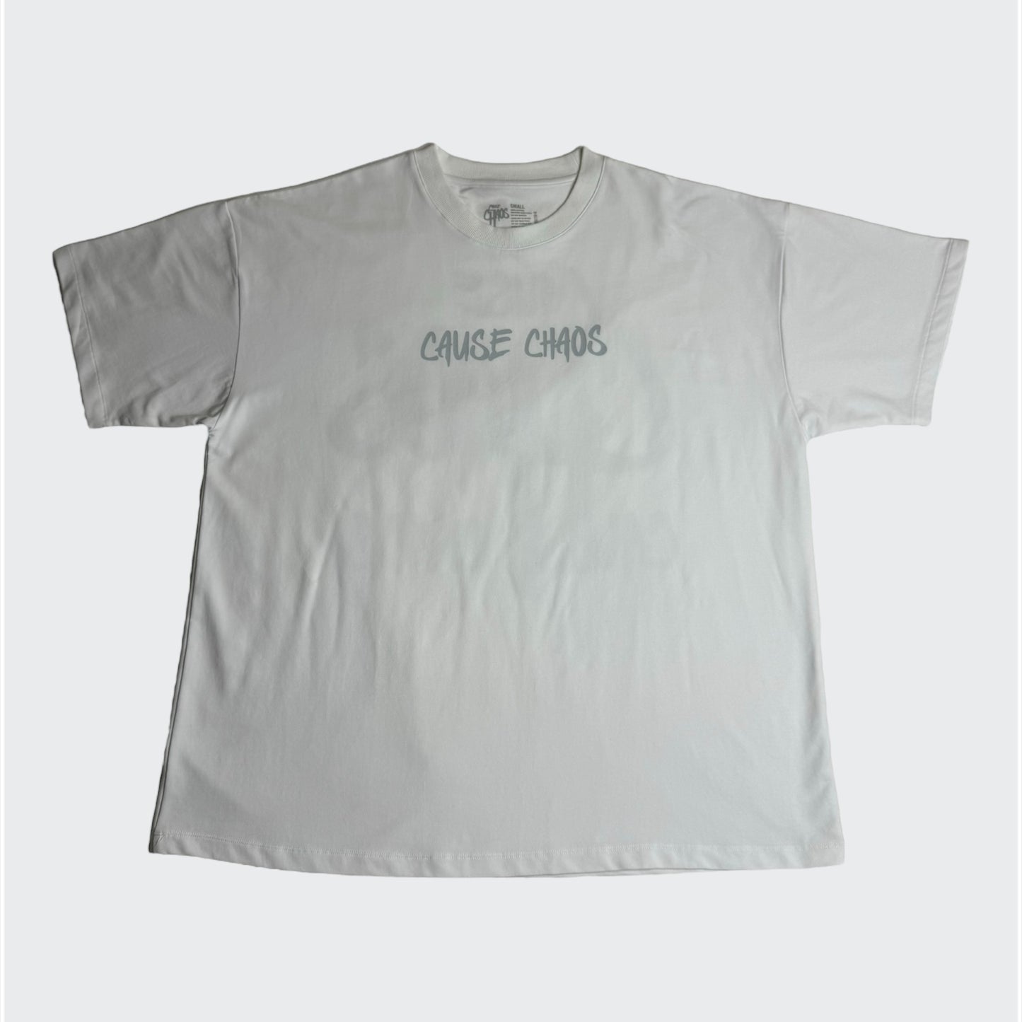 WILD CHAOS WHITE OVERSIZED TEE