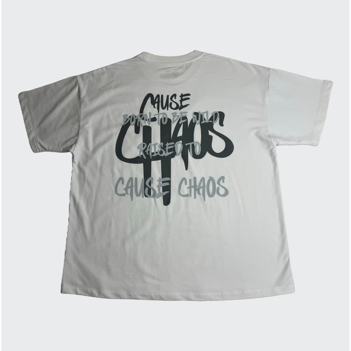 WILD CHAOS WHITE OVERSIZED TEE