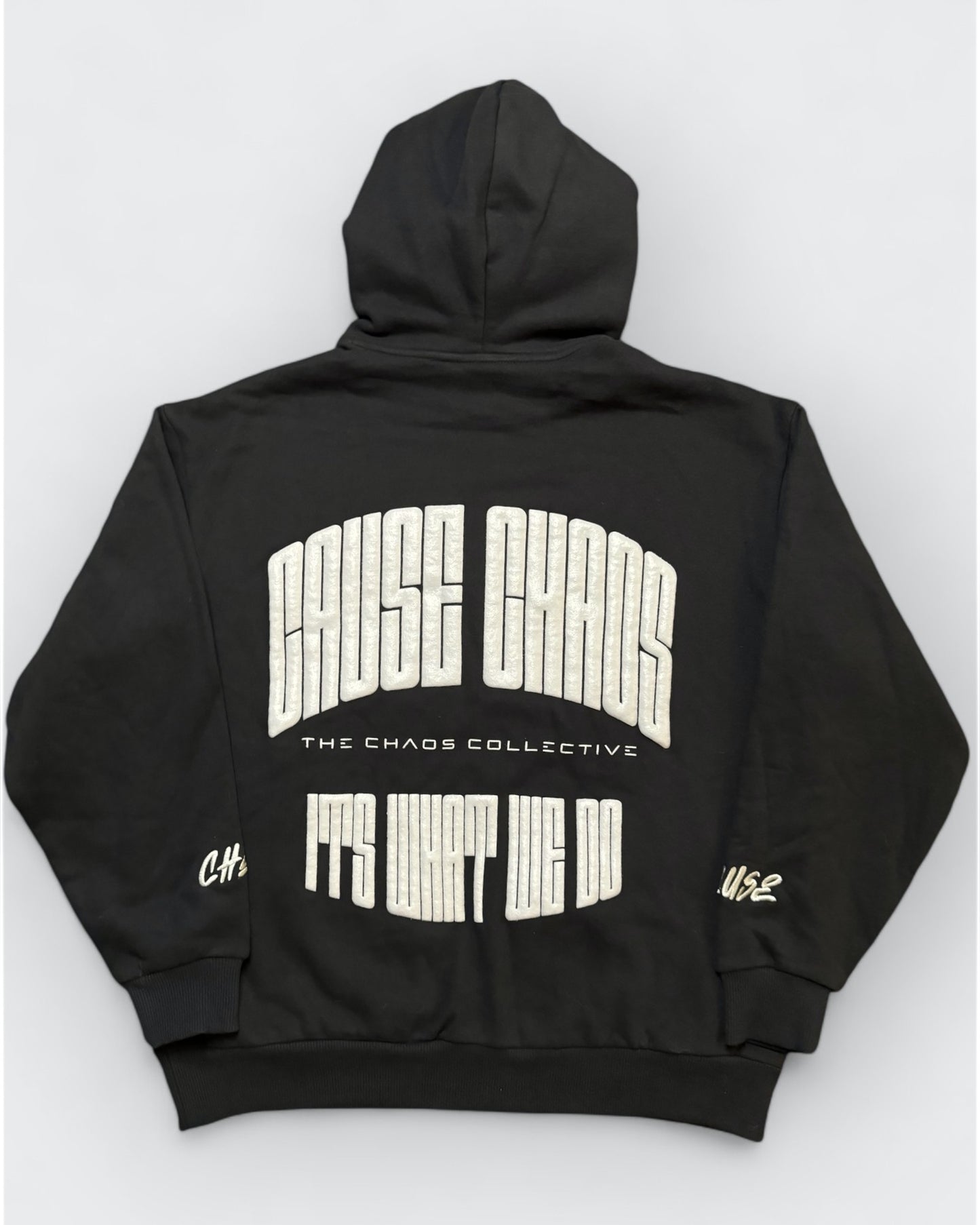 IT’S WHAT WE DO! BLACK PUFF HOODIE