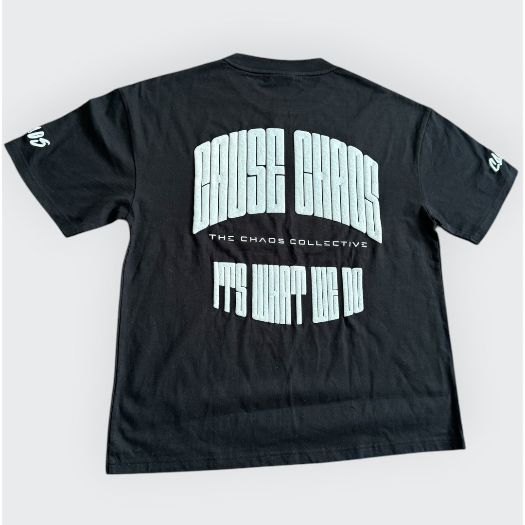 IT’S WHAT WE DO! BLACK/GREY PUFF TEE
