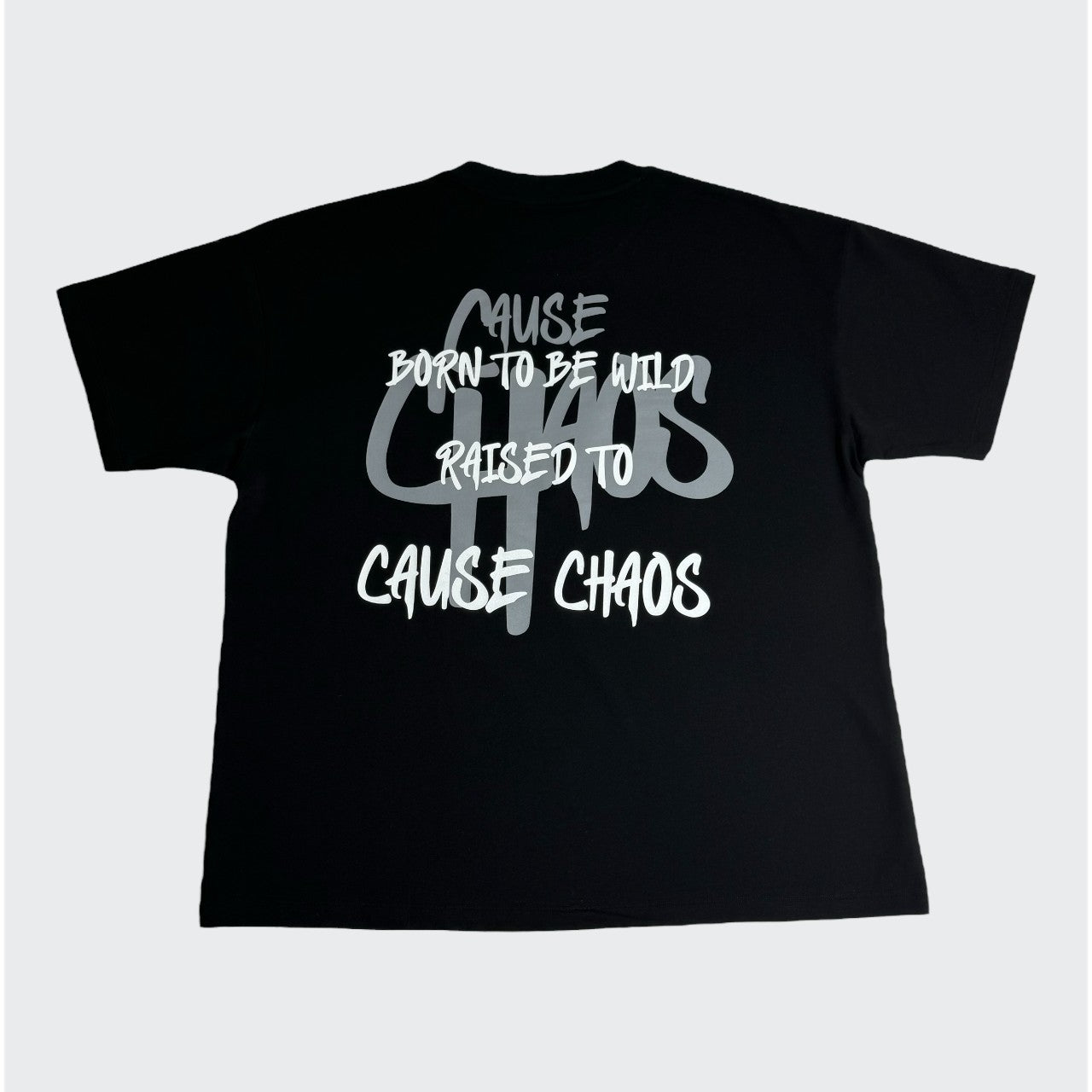 WILD CHAOS BLACK OVERSIZED TEE